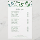 グリーンパターモダンン価格表 (正面)