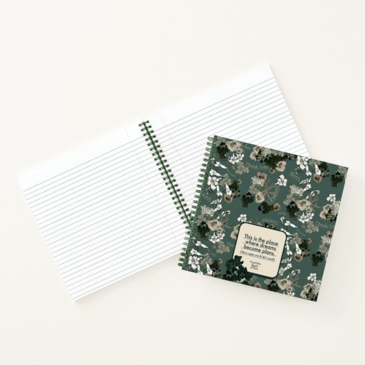 グリーンパターンありがとう ノートブック (内部)