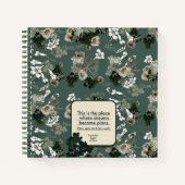 グリーンパターンありがとう ノートブック (正面)