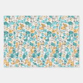 グリーンパターンおもしろい包装紙シート ラッピングペーパーシート (正面2)