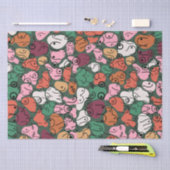 グリーンパターンおもしろい 薄葉紙 (クラフト)