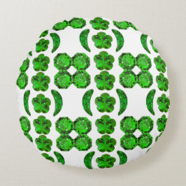グリーンパターンエメラルド ラウンドクッション