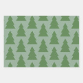 グリーンパターンクリスマスラッピング紙品揃え ラッピングペーパーシート (正面)