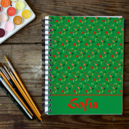 グリーンパターンフローラポピー野花プランナー プランナー手帳