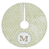 グリーンパターンモノグラムイニシャルツリースカート ブラッシュドポリエステルツリースカート (正面)