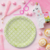 グリーンパターン ペーパープレート (パーティー)