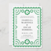 グリーンパペルピカドインスパイア結婚式招待状 招待状 (正面)