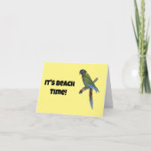 グリーンパロットマコーファインアート絵画自然 カード (正面)