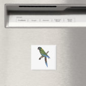 グリーンパロットマコーファインアート絵画自然 マグネット (インサイチュ (食洗機))