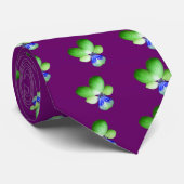 グリーンパンシーフローラネクタイ ネクタイ (ロール)