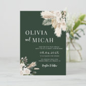 グリーンパンパスグラス結婚式招待状 招待状 (スタンド正面)