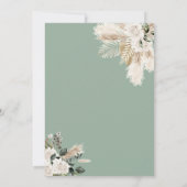 グリーンパンパスグラス結婚式招待状 招待状 (裏面)