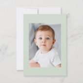 グリーンパンパフローラ洗礼サンキューカード 招待状 (裏面)