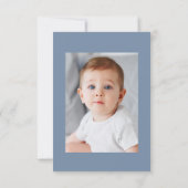 グリーンパンパフローラ洗礼サンキューカード 招待状 (裏面)