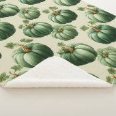 グリーンパンプキンオータムホームデザイン装飾用クッション シェルパブランケット (3/4)