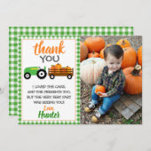 グリーンパンプキントラクターサンキューカード サンキューカード (正面/裏面)