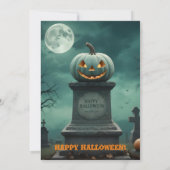 グリーンパンプキンハローウィンパーティ招待状 招待状 (裏面)