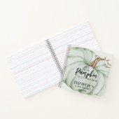 グリーンパンプキンベビーシャワーゲストブック ノートブック (内部)