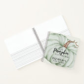 グリーンパンプキンベビーシャワーゲストブック ノートブック (内部)