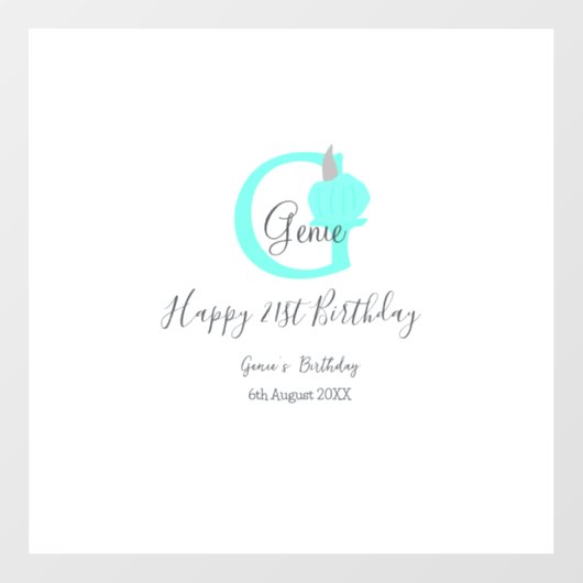 グリーンパンプキン秋誕生日21stグレーパステル ウィンドウサイン (シート)