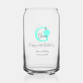 グリーンパンプキン秋誕生日21stグレーパステル ガラス缶