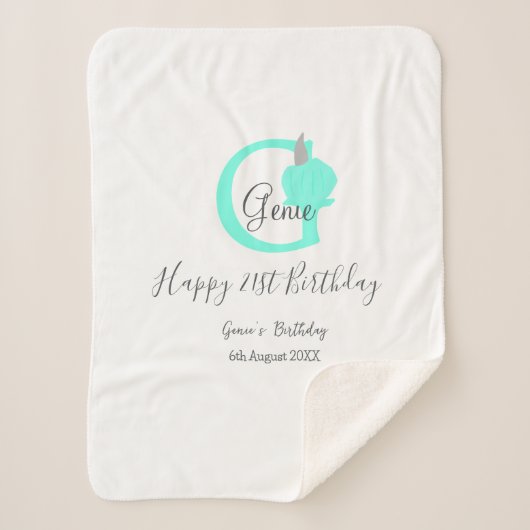 グリーンパンプキン秋誕生日21stグレーパステル シェルパブランケット (正面)