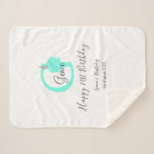 グリーンパンプキン秋誕生日21stグレーパステル シェルパブランケット (正面(横))