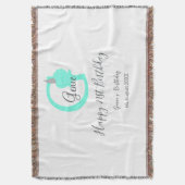 グリーンパンプキン秋誕生日21stグレーパステル スローブランケット (正面縦)