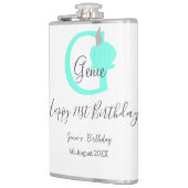 グリーンパンプキン秋誕生日21stグレーパステル フラスク (左)