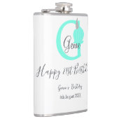 グリーンパンプキン秋誕生日21stグレーパステル フラスク (右)