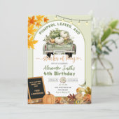 グリーンパンプキ離れンの誕生日と干し草のスタック 招待状 (スタンド正面)