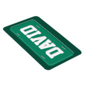 グリーンパーソナライズされたおよびホワイトライセンスプレート マグネット (右側)