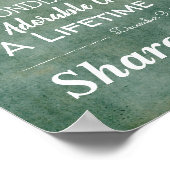 グリーンパーソナライズされたの結婚記念日のマイルストーン ポスター (角)