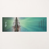 グリーンパーソナライズされたオーロインスパイアラ引用文 ヨガマット (裏面(横))