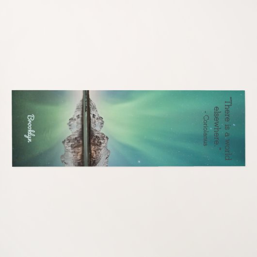 グリーンパーソナライズされたオーロインスパイアラ引用文 ヨガマット (裏面(横))