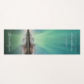 グリーンパーソナライズされたオーロラインスパイアー引用文ヨガマット ヨガマット (正面(横))