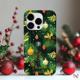 グリーンパーソナライズされたクリスマスオーナメント Case-Mate iPhone 14 PROケース
