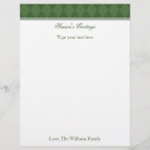 グリーンパーソナライズされたクリスマスホリデイスタフィック (正面)