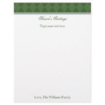 グリーンパーソナライズされたクリスマスホリデイスタフィック