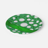 グリーンパーソナライズされたゴルフボールティーの名前 ペーパープレート (アングル)