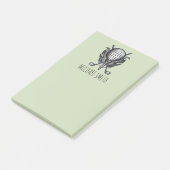 グリーンパーソナライズされたゴルフボールティークラブゴルファーのギフト ポストイット (アングル)