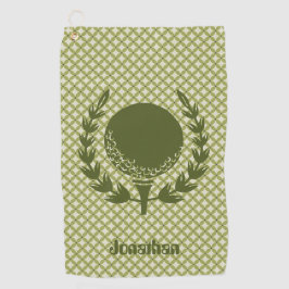 グリーンパーソナライズされたゴルフボール葉磁気カスタム ゴルフタオル