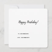 グリーンパーソナライズされたサッカー選手誕生日 カード (裏面)