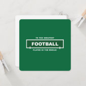 グリーンパーソナライズされたサッカー選手誕生日 カード (正面/裏面インサイチュ)