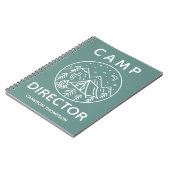 グリーンパーソナライズされたサマーキャンプ監督 ノートブック (左側)