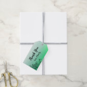 グリーンパーソナライズされたサンキューギフトラベル ギフトタグ (より糸付き)