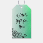 グリーンパーソナライズされたサンキューギフトラベル ギフトタグ (裏面)