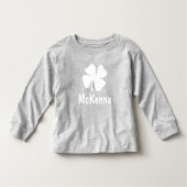 グリーンパーソナライズされたシャムロックキッズSt patricks day Tシャツ (正面)