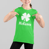 グリーンパーソナライズされたシャムロックキッズSt patricks day Tシャツ