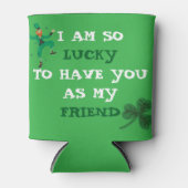 グリーンパーソナライズされたセントパトリックの日クール 缶クーラー (正面)